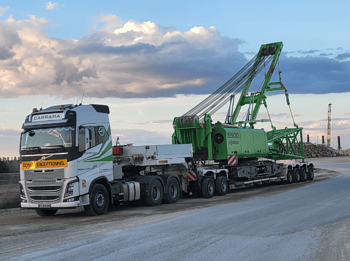 Transport exceptionnel en extra-basse 3 essieux 