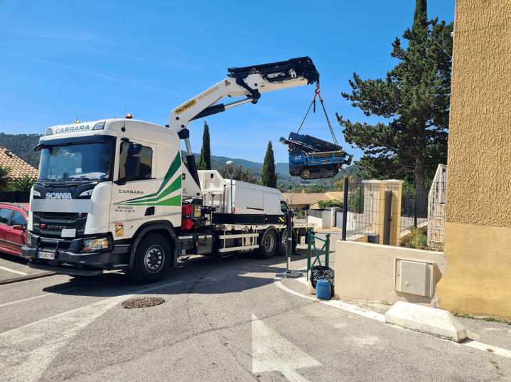 Levage bras de grue - engins de chantier