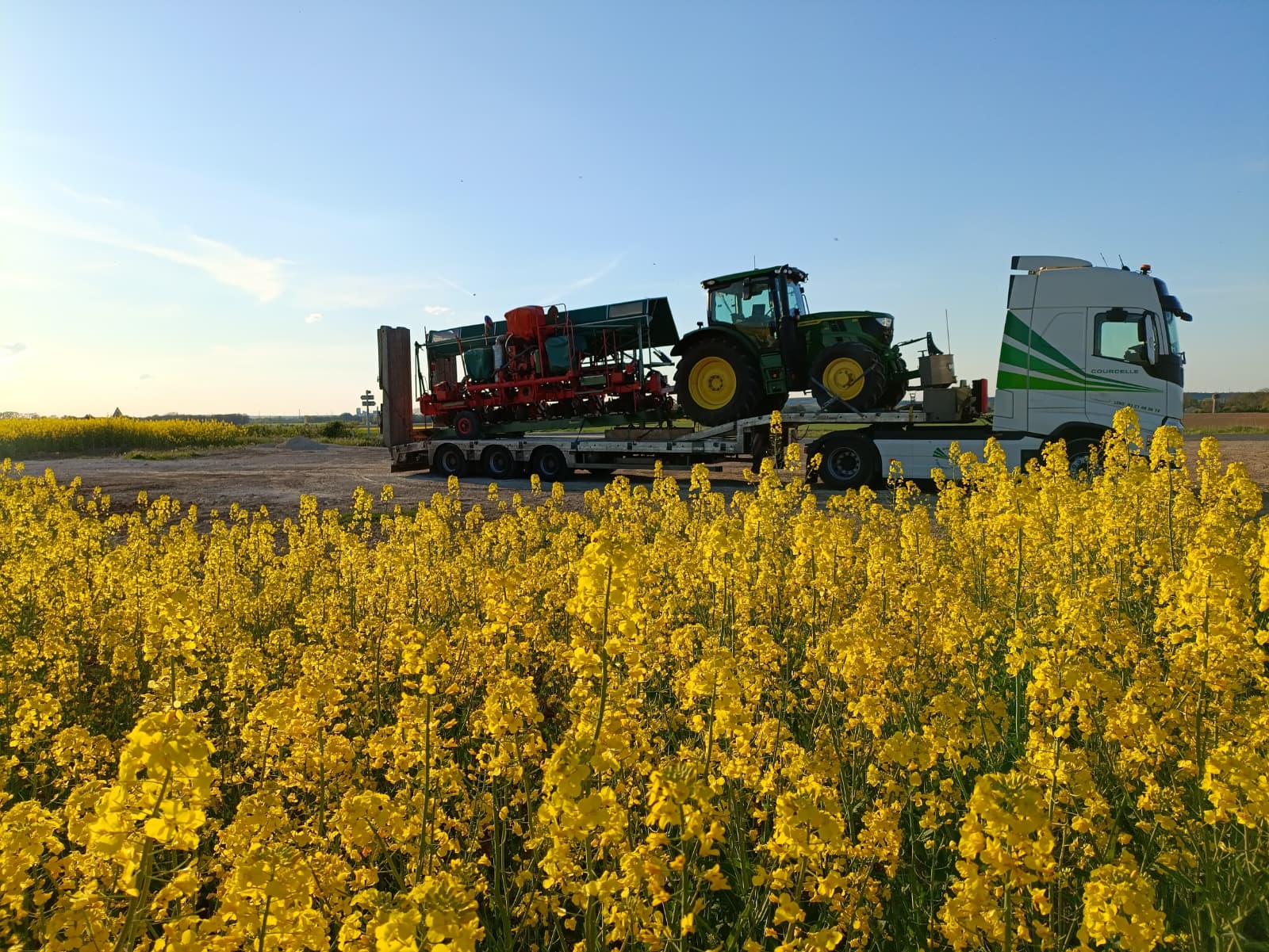 Transport agricole en porte-char