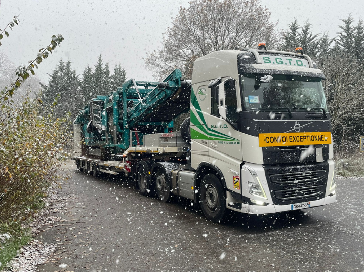 Transport exceptionnel concasseur